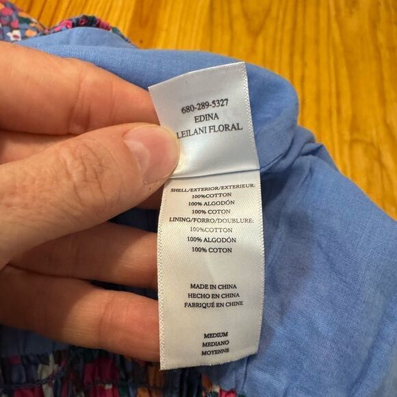 Rails Edina Leilani Floral Midi Skirt Tiered Smocked Waist Peasant Women’s MED - Picture 11 of 12